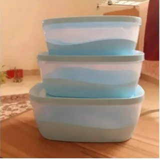 3 تا ظرف پلاستیکی درب دار