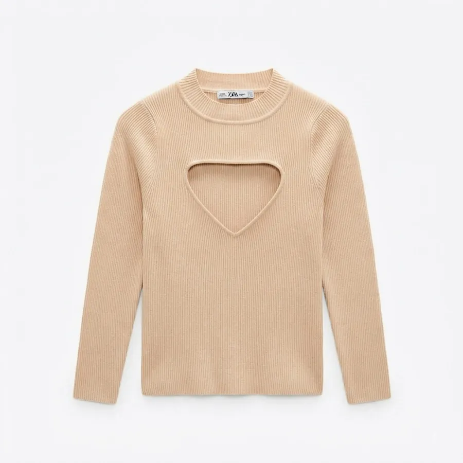 بلوز بافت کرم zara