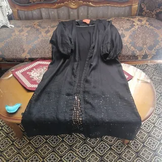 مانتو حریر مشکی