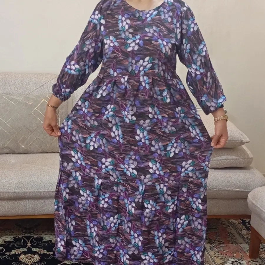 پیراهن نخی گل لاله