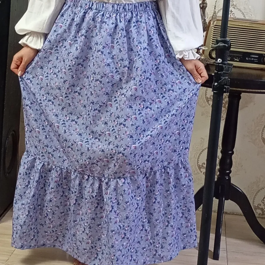 دامن پفکی پارچه ایی