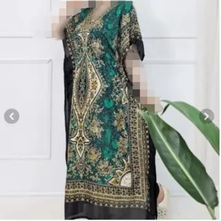 پیراهن ساحلی بلند سبز
