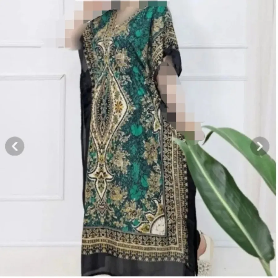 پیراهن ساحلی بلند سبز