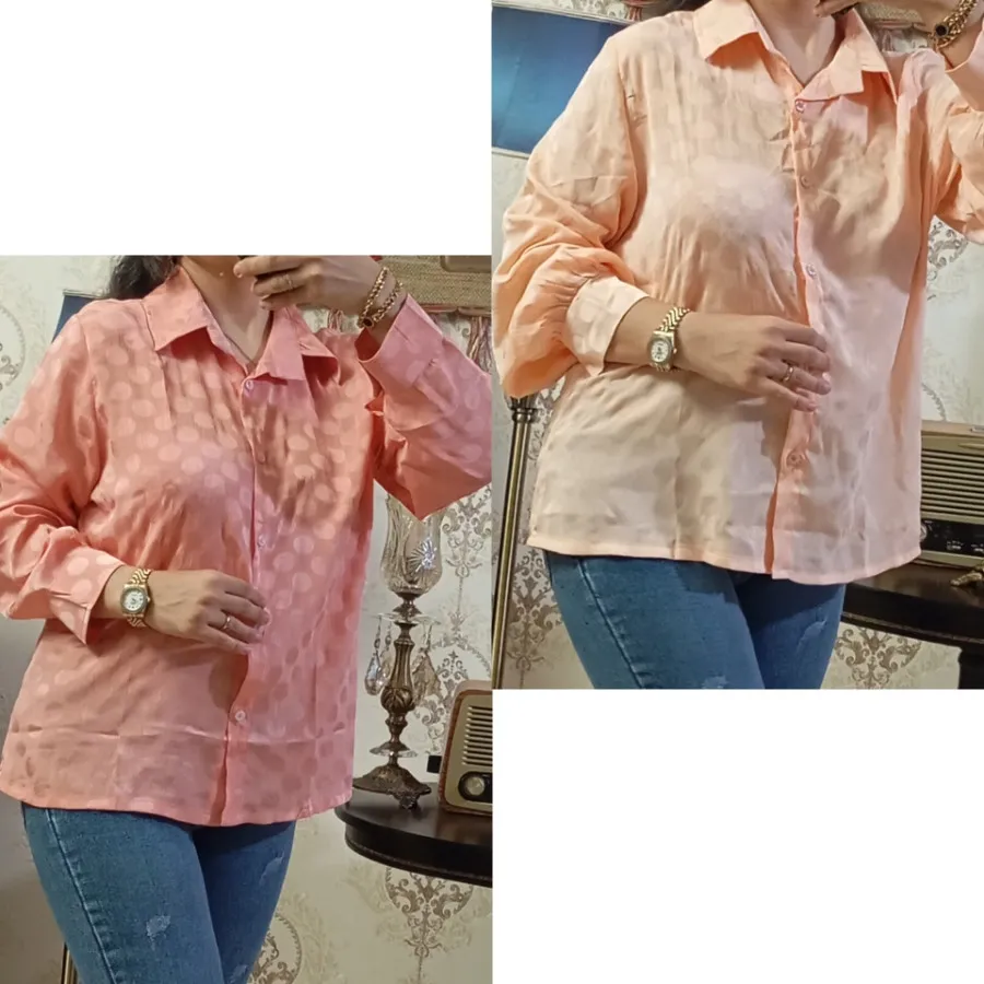 شومیز ساتن توپی