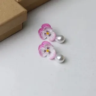 گوشواره گل و مروارید