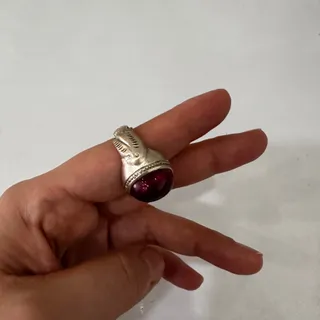 انگشتر نقره مردانه با سنگ