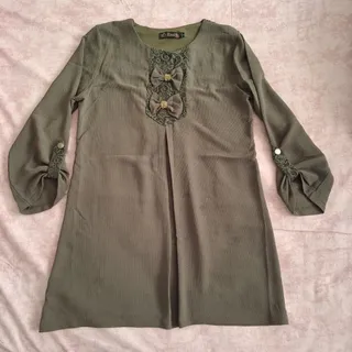 شومیز سبز گیپور