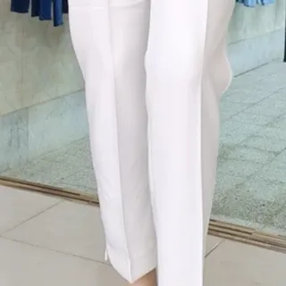 شلوار سفید بغل چاکدار