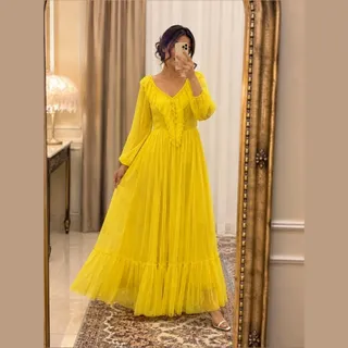 لباس مجلسی زرد