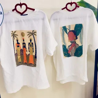 تیشرت زارا کتیبه دار