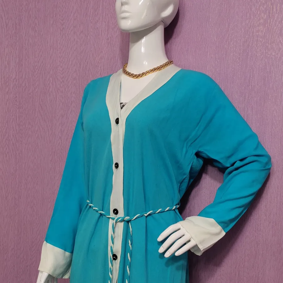 مانتو نخی آبی نیلی