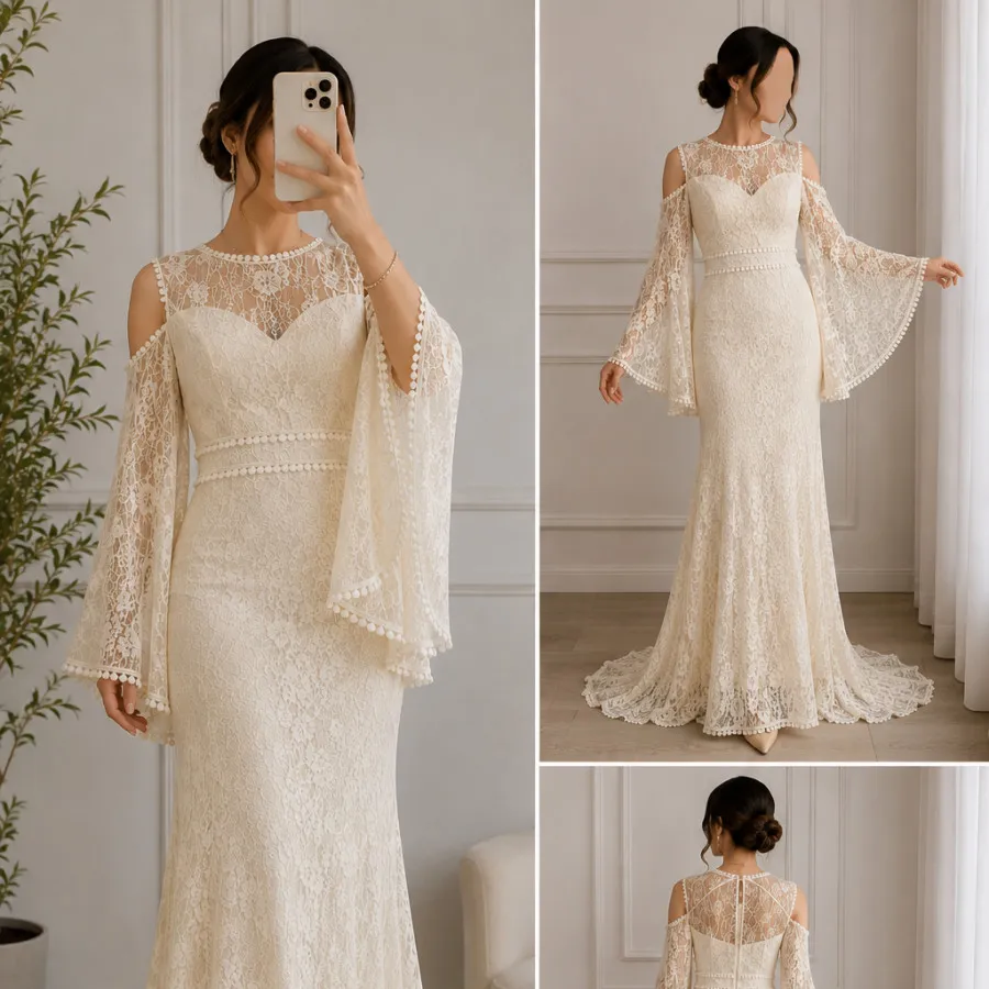 پیراهن مجلسی گیپور DUCHES
