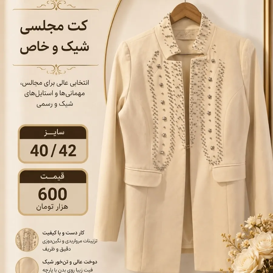 کت سفید مجلسی