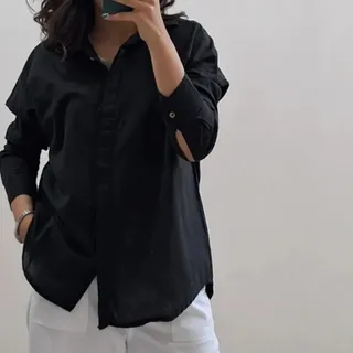 شومیز لینن مشکی وارداتی