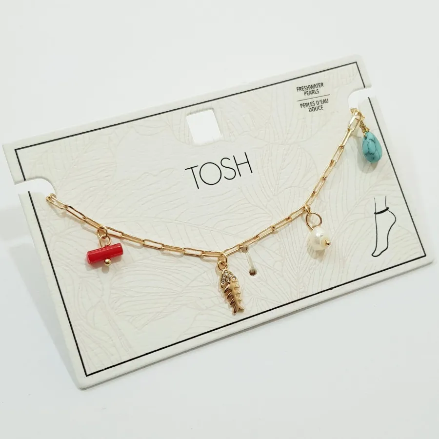 پابند طلایی آویز دار Tosh