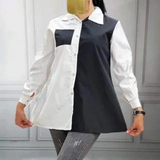 شومیز سفید مشکی