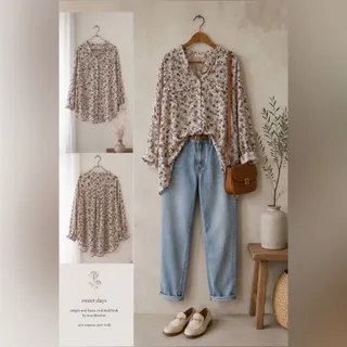 شومیز گل گلی