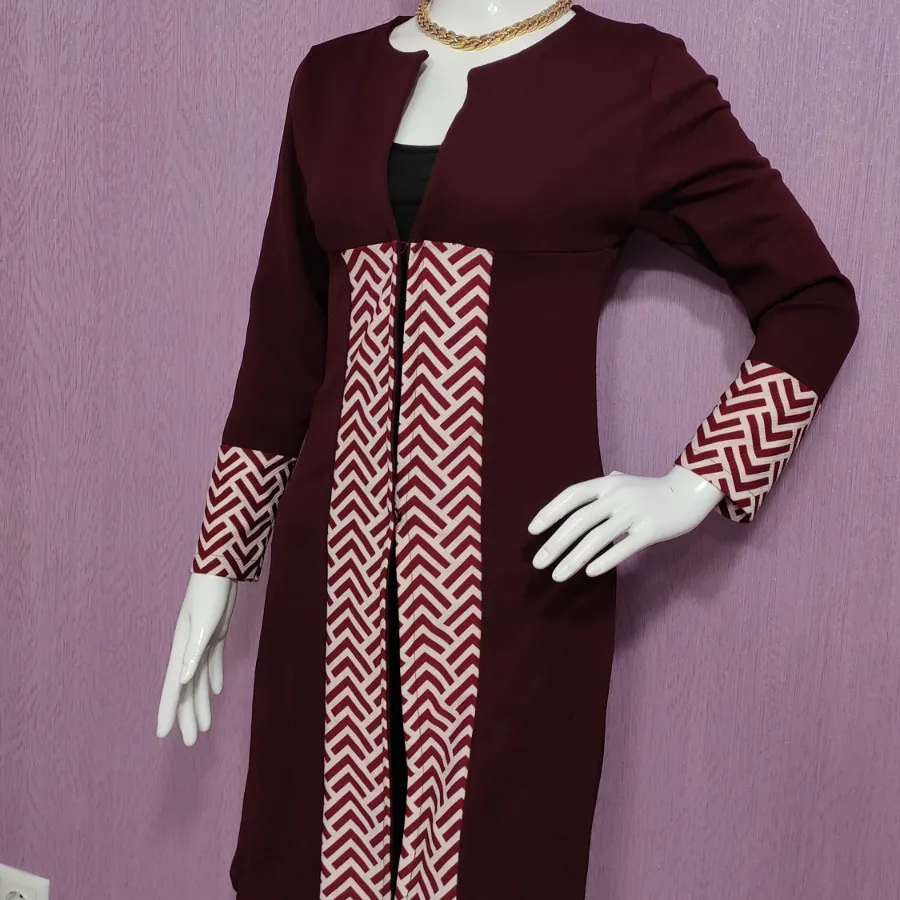 مانتو زرشکی پاییزه