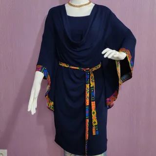 مانتو خفاشی سرمه ای