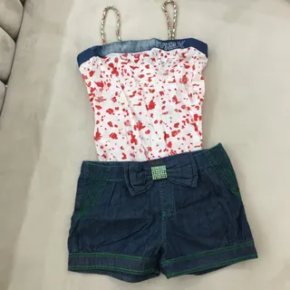تاپ و شورتک جین وارداتی