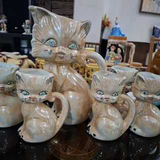 پارچ و لیوان سرامیکی قدیم