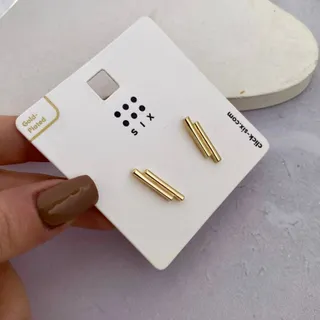 گوشواره آبکار طلا مینیمال