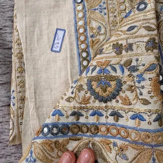 پارچه لینن سوزندوزی