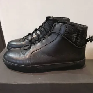 نیم بوت بند دار چرم