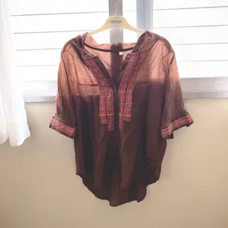 مانتو کلاه دار گلدوزی