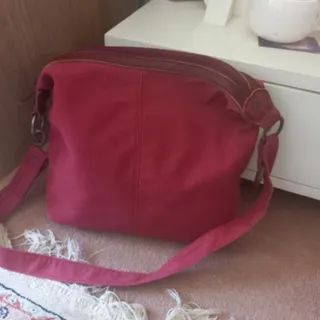 کیف کتان زرشکی