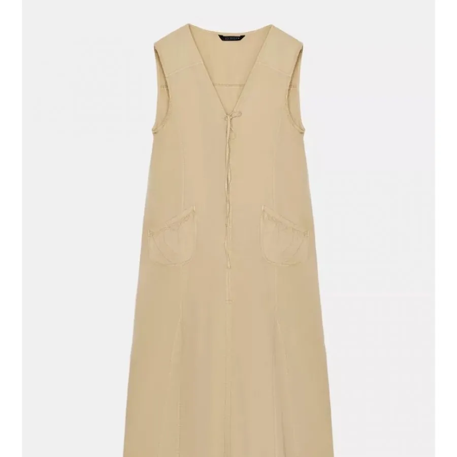 پیراهن کتان نخ زارا