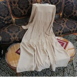 مانتو پیراهنی کرم
