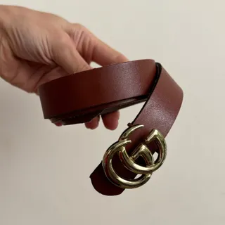 کمربند گوچی قهوه‌ای