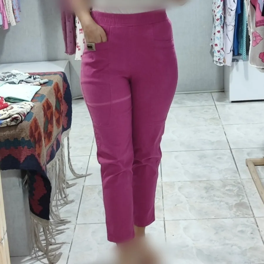 شلوار لینن صورتی