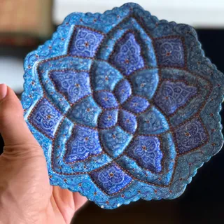 بشقاب مسی مینا