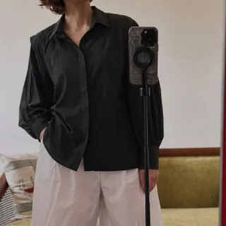 مانتو نخ مشکی