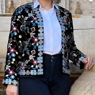 کت مخمل سوزن دوزی