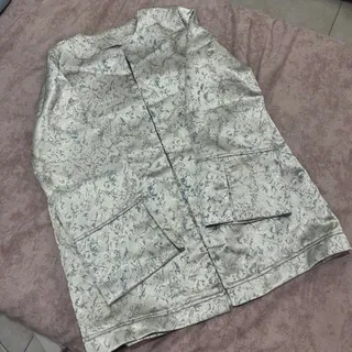 کت ژاکارد آستین چاکدار