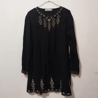 شومیز بلند نخی مشکی