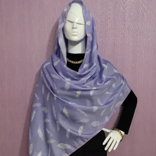 شال یاسی طرح پر
