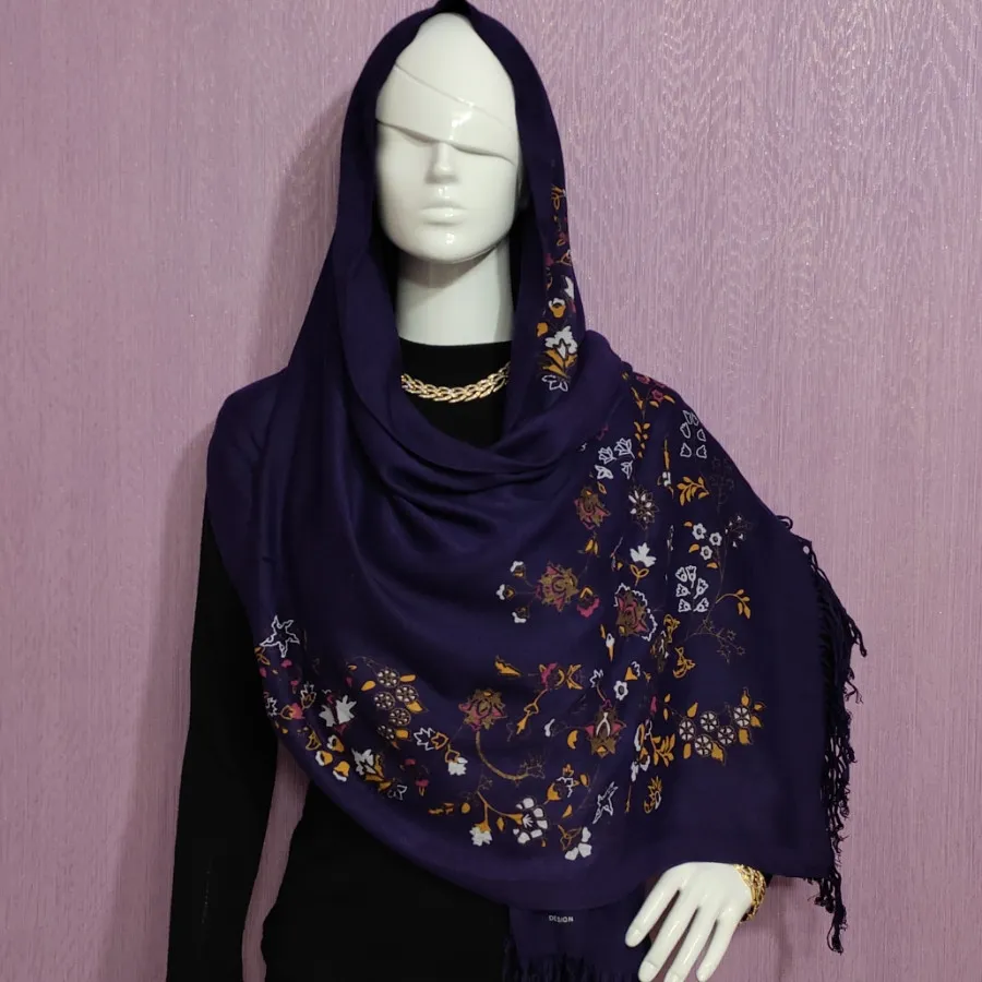 شال نخی بنفش ترک