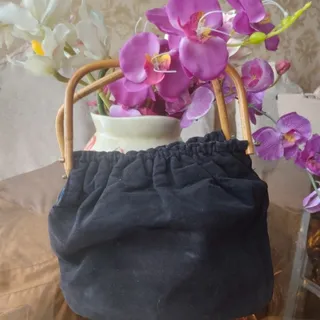 کیف مخمل خلرجی دسته چوبی