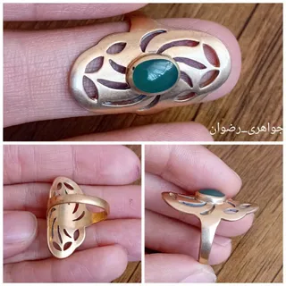 انگشتر زنانه عقیق اصل سبز