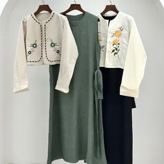 سارافون وکت مشکی شیری تک