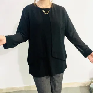 شومیز مشکی حریر