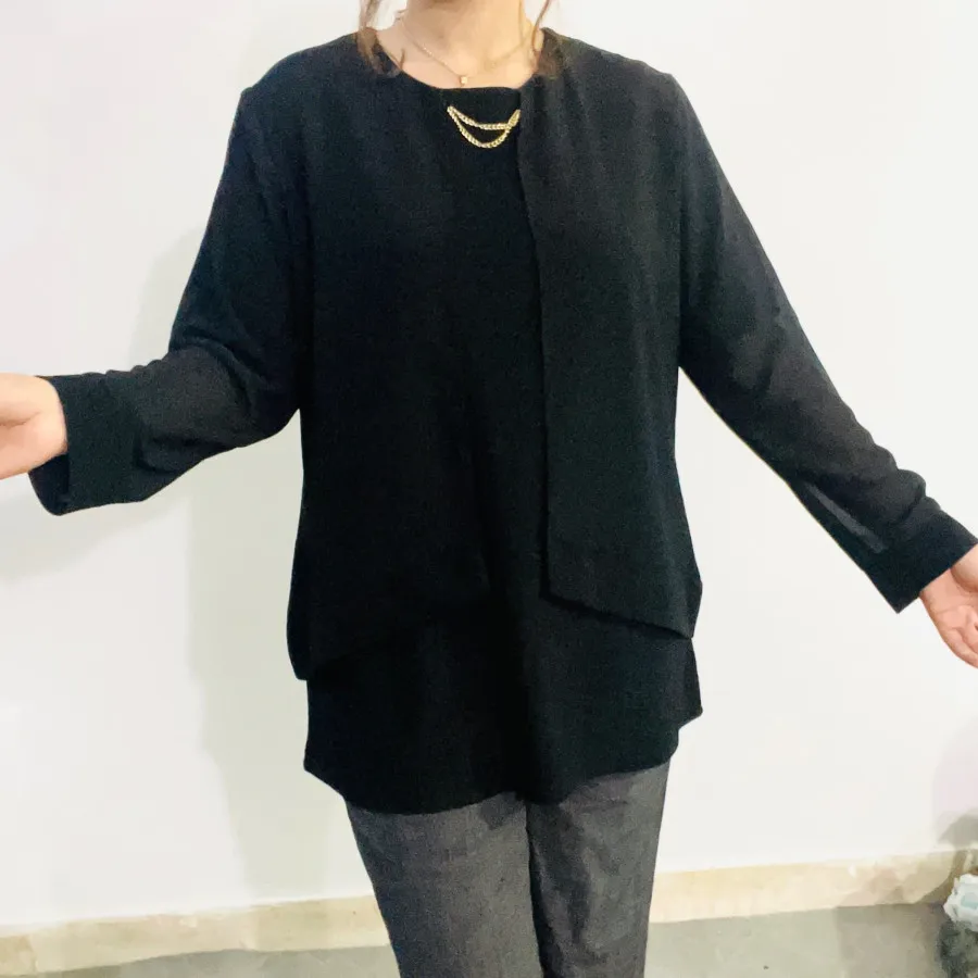 شومیز مشکی حریر