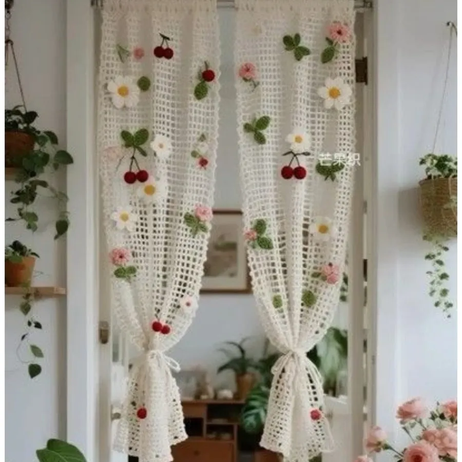 پرده سوراخی گل و گیلاس