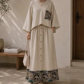 ست شومیز دامن کژوال لینن
