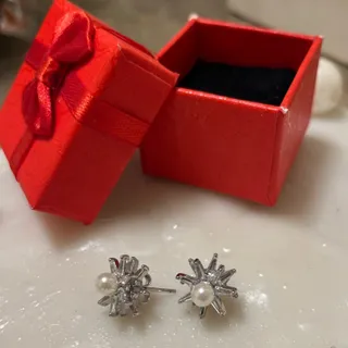 گوشواره استیل طرح جواهر