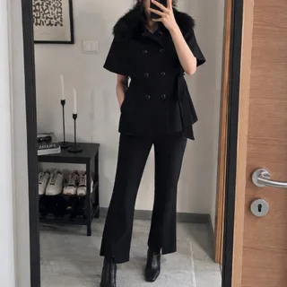 پالتو شنلی مشکی/Cape Coat